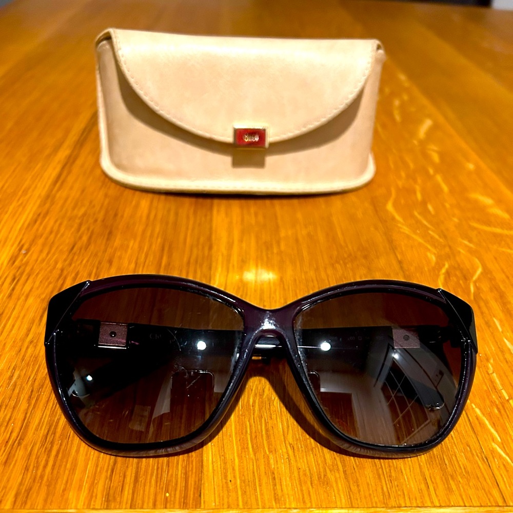 Chloe Cat eye sunglasses dark blue frames